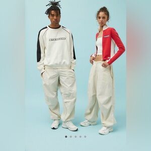 Iets Frans Balloon Cargo Parachute Pants Tan Cream Unisex